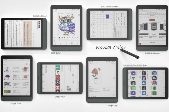 The eBook Reader Nova3 Color 对比文中间接出现黑白 Nova